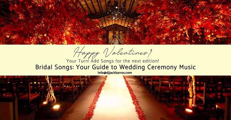 Denne guiden til bryllupsseremonisanger inneholder både klassisk