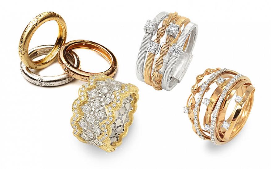 Fra Roberto-mynten "Fantasia Collection" er ringen positivt blendende i 18K hvitt gull med fullskårne bane