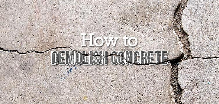 Trikset med å bryte opp betong er å grave under platen før du slår den med hammeren
