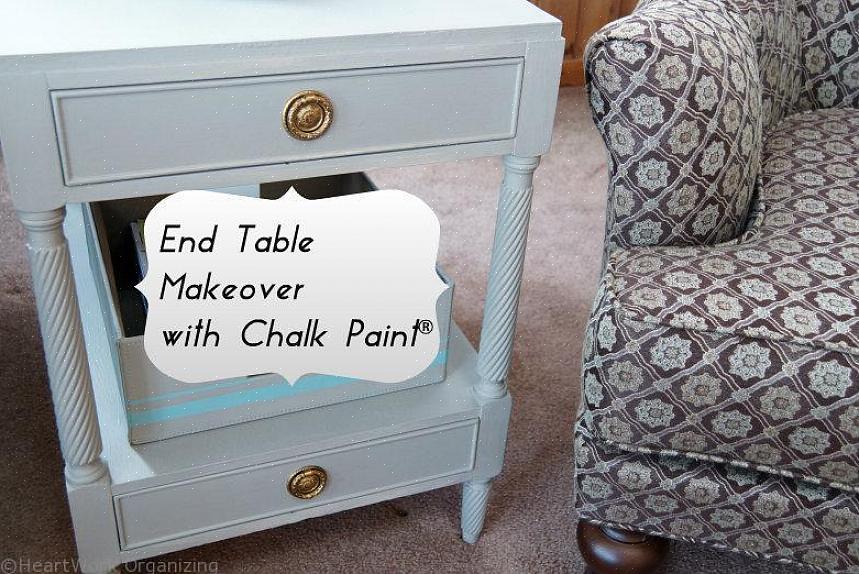 Oppdater et sluttbord med krittmaling når du vet at møblene ikke har veldig høy markedsverdi