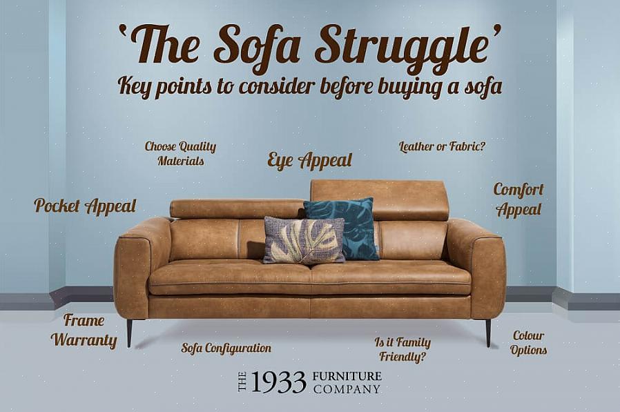 En sofa av god kvalitet er tyngre på grunn av den robuste rammen som er laget av ovnstørket løvtre