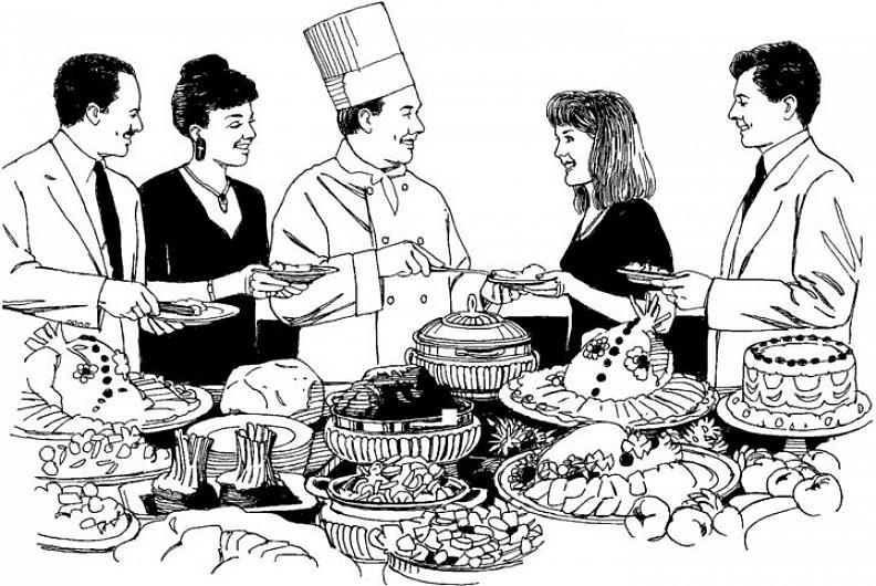 Bufférestauranter er utmerkede alternativer for familiens servering